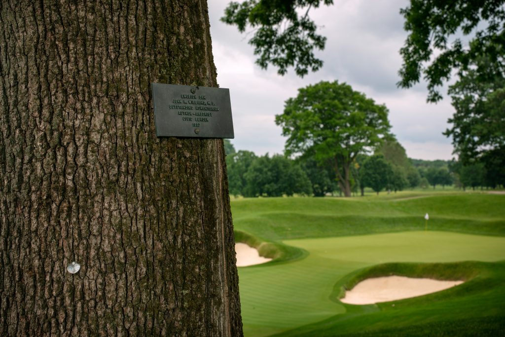 ROCHESTER, NY - JUNE 08: A view of the 13th hole at Oak Hill Country Club on June 8, 2021 in Rochester, New York. (Photo by Gary Kellner/PGA of America).